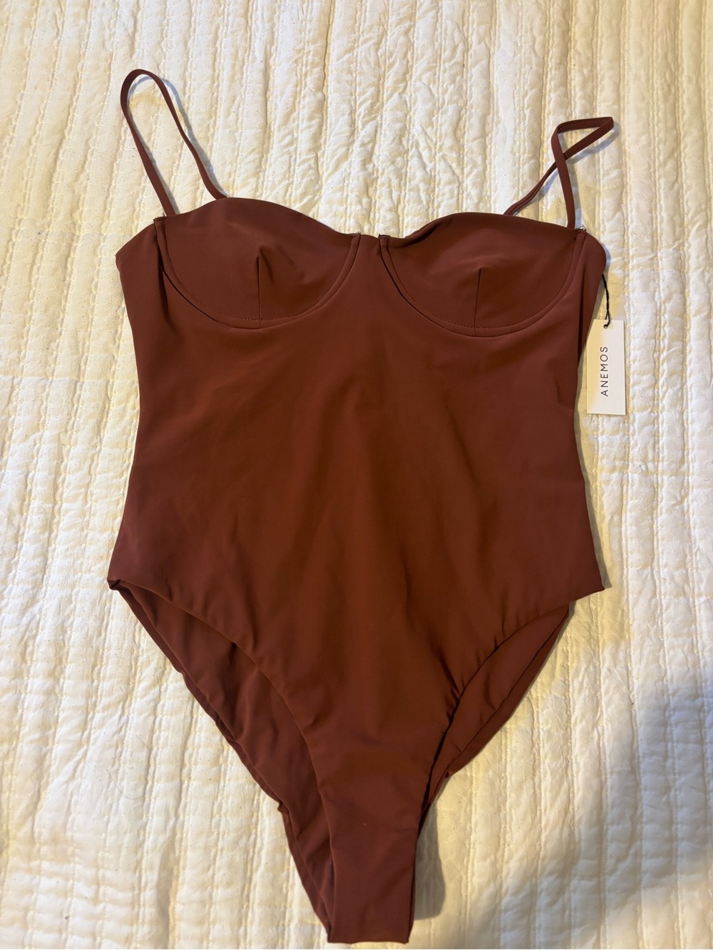 Anemos rust -Brown One-Piece Swimsuit M New
